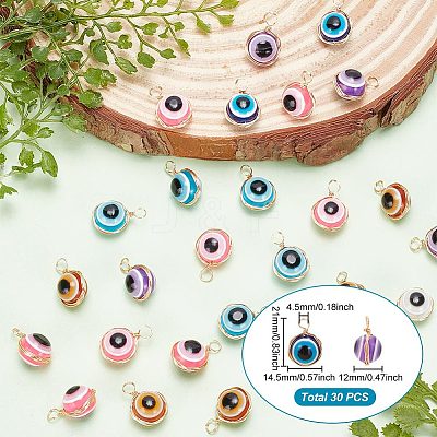 30Pcs Resin Pendants FIND-AR0003-82-1