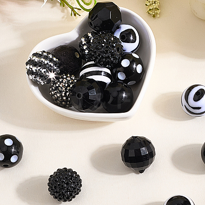 20Pcs 10 Styles Acrylic & Resin Beads Sets DIY-PA0001-02A-1