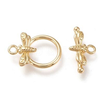 Brass Toggle Clasps X-KK-F820-06G-1