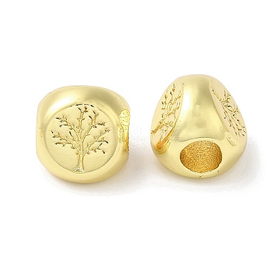 Eco-Friendly Rack Plating Brass European Beads KK-F854-01G-03-1