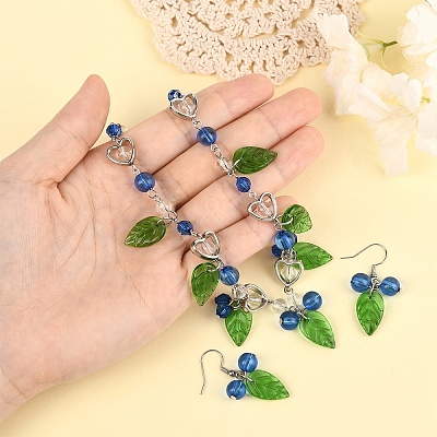304 Stainless Steel Necklaces & Hoop Earring Sets SJEW-YW00001-1