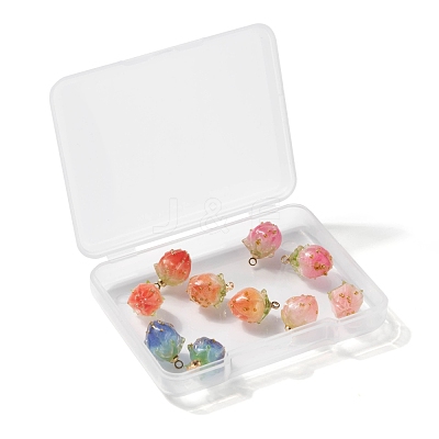 10Pcs 5 Colors Handmade Flower Pendants KY-LS0001-06-1