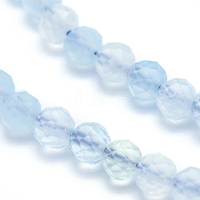 Natural Aquamarine Beads Strands G-D0003-E85-4MM-1