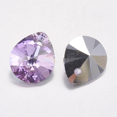 Faceted K9 Glass Rhinestone Charms RGLA-F053-A-001VL-1