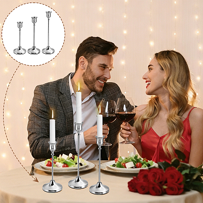 3Pcs 3 Styles Metal Candle Holder Sets DIY-WA0001-37P-1