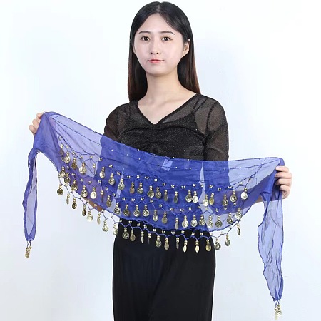 72 Coin Sequins Gauze Belly Dance Waist Belt WGF3D8F-07-1