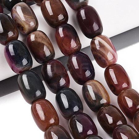 Natural Fire Crackle Agate Beads Strands G-Q606-108A-1