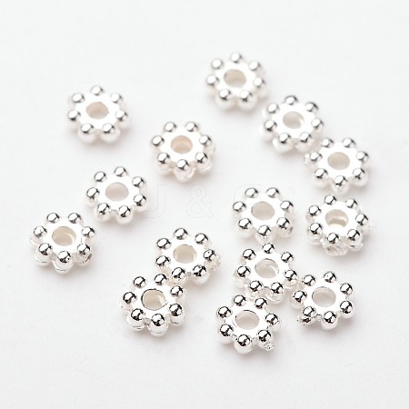 ABS Electroplated Snowflake Plastic Spacer Beads KY-I002-01B-1