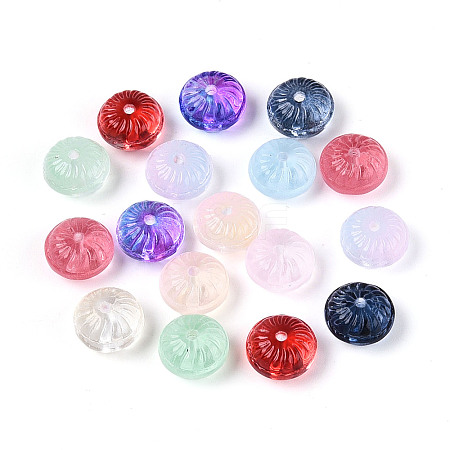 Baking Paint Transparent Glass Beads DGLA-T004-39M-1