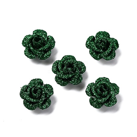 3D Rose Flower Baking Paint Aluminum Beads FIND-L019-01E-1