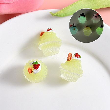 Luminous Cupcake Resin Sculpture Ornament PW-WG1B6A2-03-1