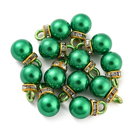 (Defective Closeout Sale: Ring Dyed)ABS Plastic Imitation Pearl Charms KY-XCP0001-25G-03-1