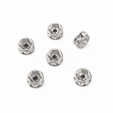 316 Surgical Stainless Steel Rhinestone Spacer Beads STAS-L285-001P-02-1