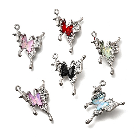 Alloy Glass Pendants FIND-D305-07P-1
