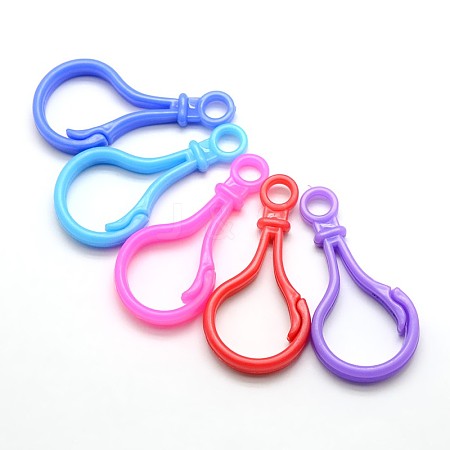 Bulb Shaped Plastic Lobster Keychain Clasp Findings KEYC-A022-M-1