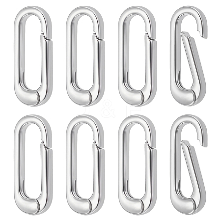 8Pcs Brass Spring Gate Rings KK-BC0015-69P-1