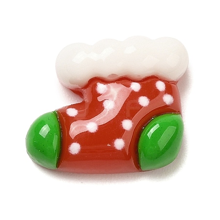 Christmas Theme Opaque Resin Cabochons RESI-R453-01F-1