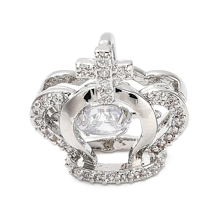 Brass Micro Pave Cubic Zirconia Pendants KK-L229-029P-1