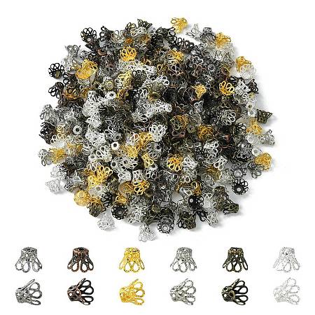 600PCS 6Colors Iron Bead Caps IFIN-YW0003-06-1