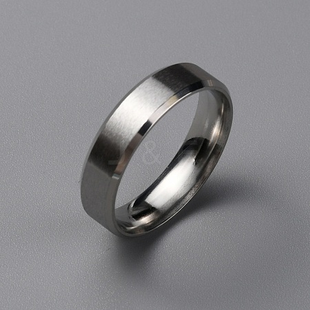 Matte Style 304 Stainless Steel Wide Band Finger Rings for Women Men RJEW-WH0009-14F-P-1