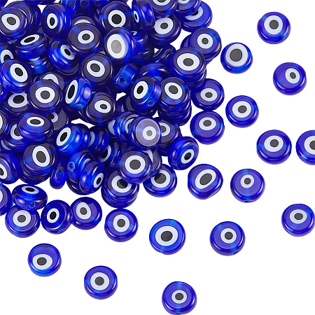 Handmade Evil Eye Lampwork Beads Strands LAMP-PA0001-50A-1
