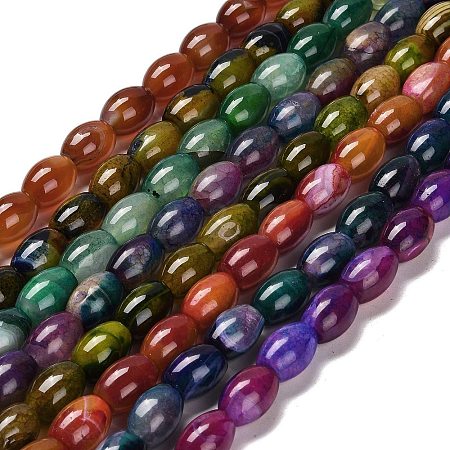 Natural Agate Beads Strands G-B079-E01-01-1