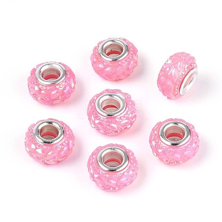 Opaque Resin European Beads RESI-T057-29K-1
