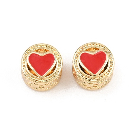 Alloy Enamel European Beads AL-CBAC2D3-22G-04-1