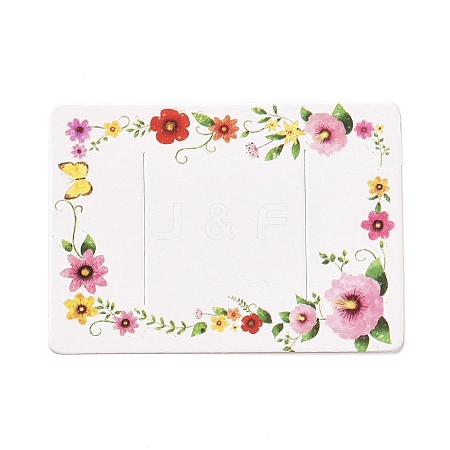 Rectangle Paper Hair Clip Display Cards DIY-B061-02D-1