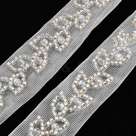 Polyester Leaf Lace Trims OCOR-A007-14-1