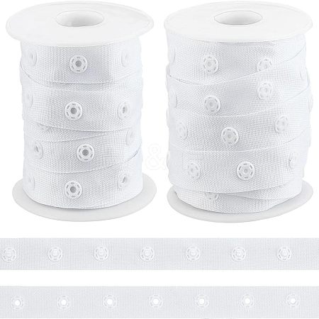 Olycraft 9.5~10 Yards Polyester Sewing Snap Button Tapes DIY-OC0009-05-1