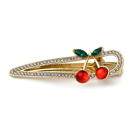 Cherry Golden Alloy Alligator Hair Clips PHAR-K006-04B-G-1