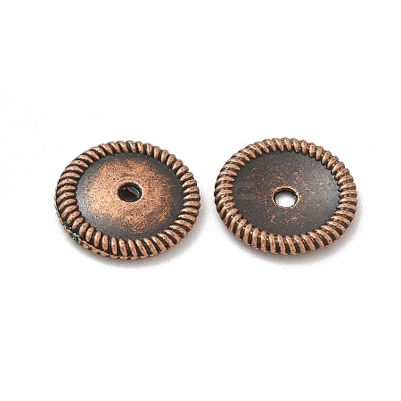 Tibetan Style Alloy Bead Caps TIBE-P003-82R-1