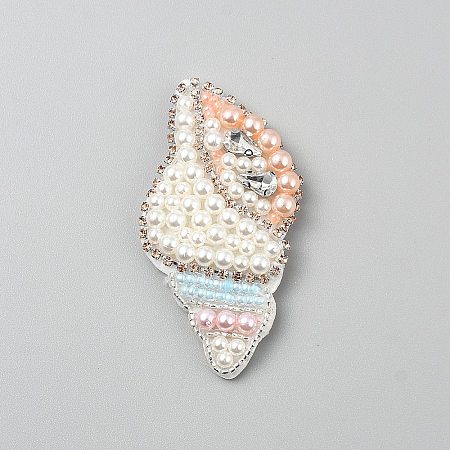 Embroidery Cloth Rhinestone Sew On Patches DIY-WH0671-048B-1