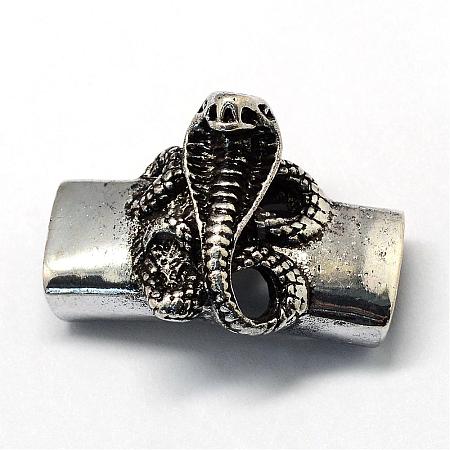 Alloy Tube Beads PALLOY-R089-37AS-1