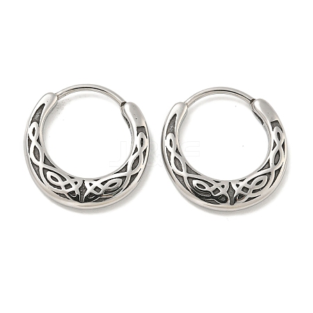 316 Surgical Stainless Steel Hoop Earrings EJEW-D096-10G-AS-1