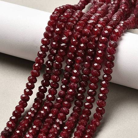 Dyed Natural Malaysia Jade Rondelle Beads Strands G-E316-2x4mm-20-1