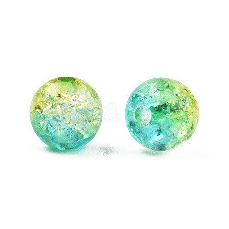 Transparent Crackle Acrylic Beads CACR-N002-06A-1