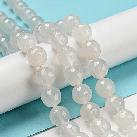 Natural White Agate Beads Strands G-G580-10mm-01-1