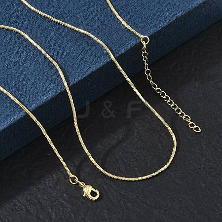 1MM Brass Round Snake Chain Necklaces for Women KK-CBA4FD4-06G-1