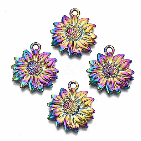 Rainbow Color Alloy Pendants X-PALLOY-S180-029-RS-1