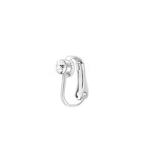 Zinc Alloy Rhinestone Clip on Belly Rings AJEW-H155-37-1