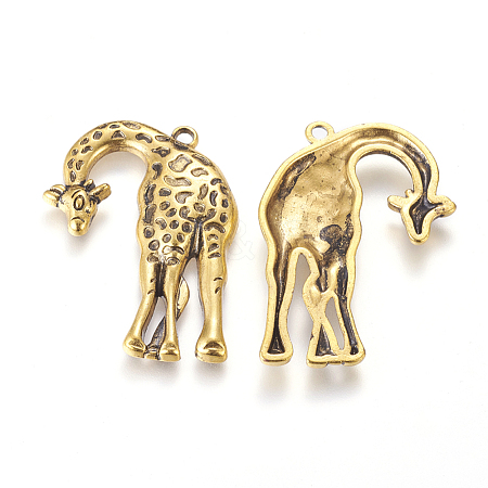 Tibetan Style Alloy Pendants TIBEP-EA10923YKG-AG-LF-1