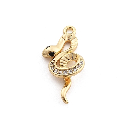 Brass Micro Pave Cubic Zirconia Pendants KK-M321-01F-G01-1