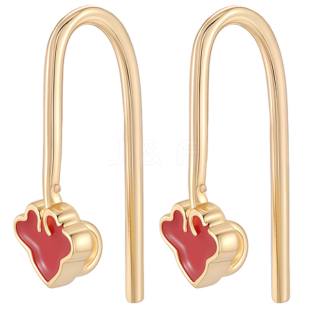 20Pcs Brass Earring Hooks KK-BBC0018-68-1