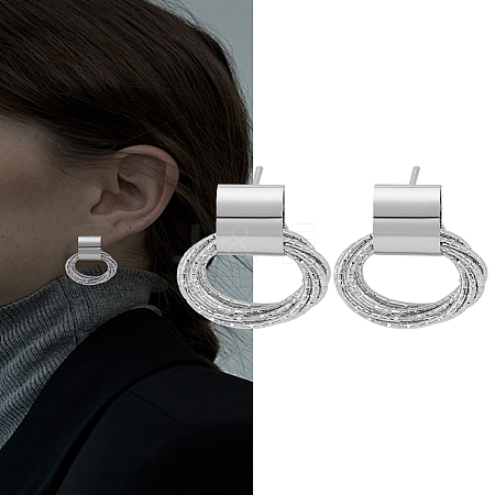 1Pair Alloy Stud Earrings EJEW-LP0008-025-1