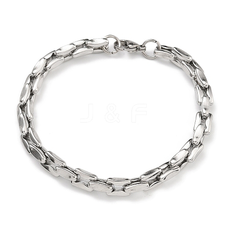 304 Stainless Steel Link Chain Bracelets BJEW-H618-10P-1