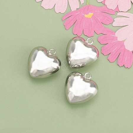 Three-Dimensional Heart Brass Pendants KK-V006-03P-01-1