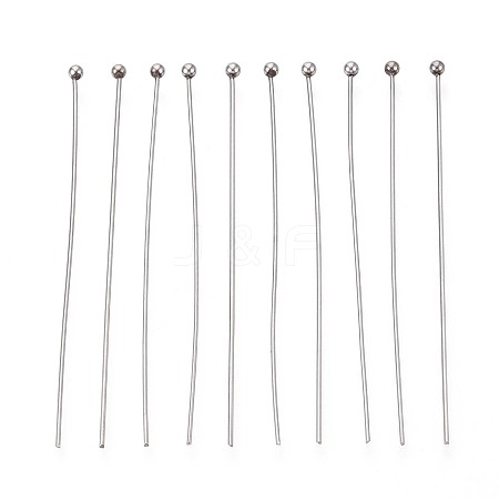 304 Stainless Steel Head Pins STAS-T065-50mm-20P-1