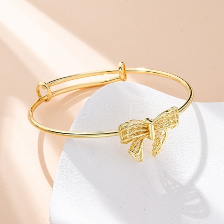 Brass Cuff Bangles for Women BJEW-U025-04G-1